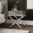 Nyasha Mirrored Glass Top End Table with Storage-375640126
