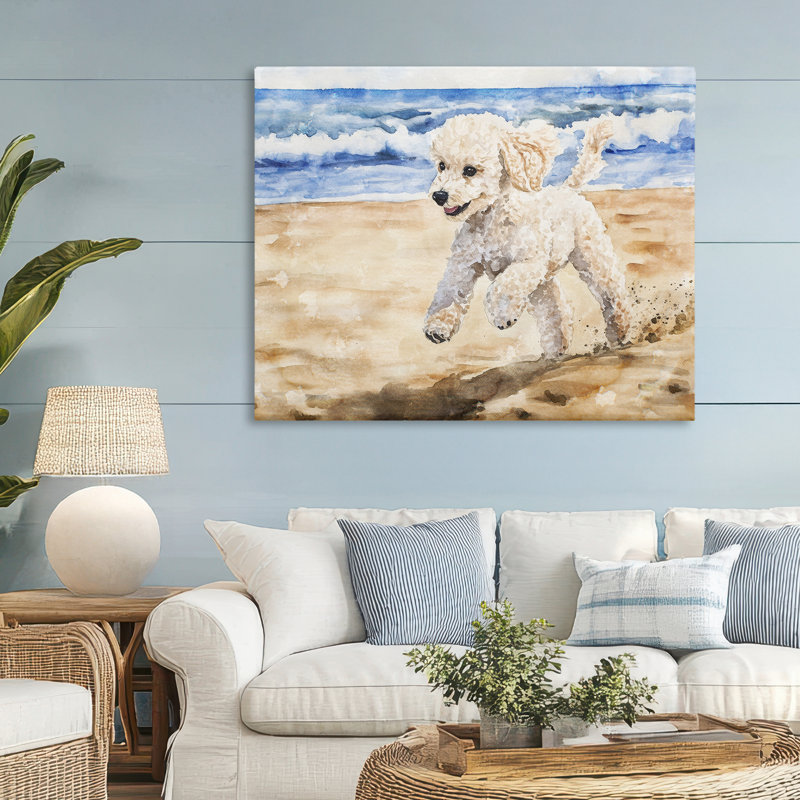 «Poodle's Journey on Beach», conception par Svetlana Aleynikova