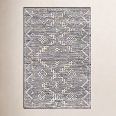 Beige Hand-Woven Moroccan Jute Rug
