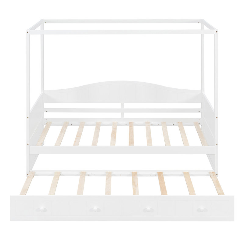 Lit de jour à double couchette en bois de pin massif Kinsley l 41,3 po x P 77,6 po x H 66,1 po Kinsley