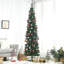 Arbre de Noël artificiel 7 pi, arbre de Noël mince avec 499 branches réalistes et support en plastique