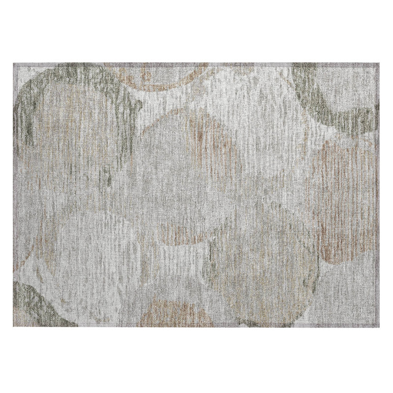 Machine Washable Indoor/Outdoor Chantille ACN2744 Geometric Rug, 1'8" x 2'6", Taupe