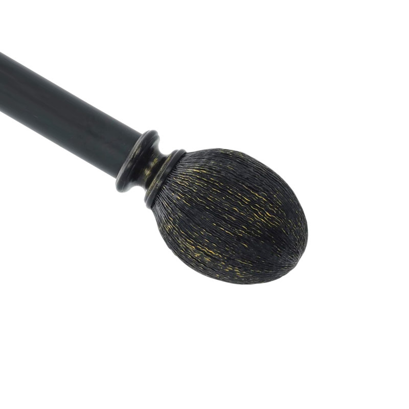 Tringle à rideaux simple ajustable 1 po Danika, H 1 po x l 84 po x P 7 po, Doré brulé