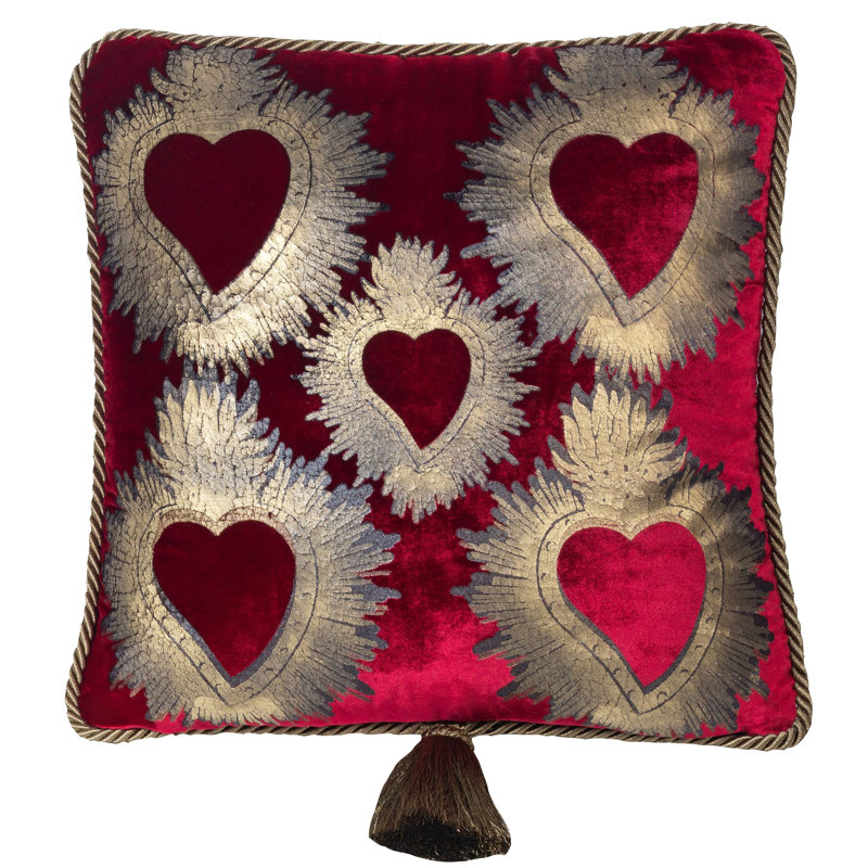 Sacred Heart III Velvet Square Pillow Cover