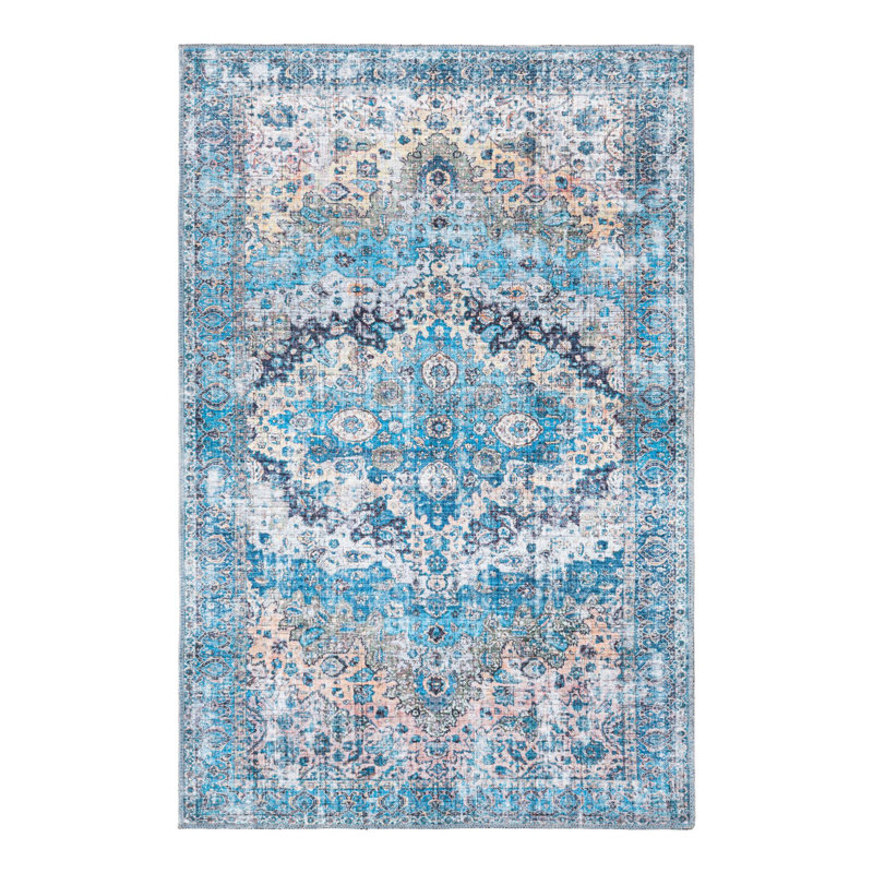 Gutshall Oriental Indoor Rug, Rectangle 3'11" x 6'