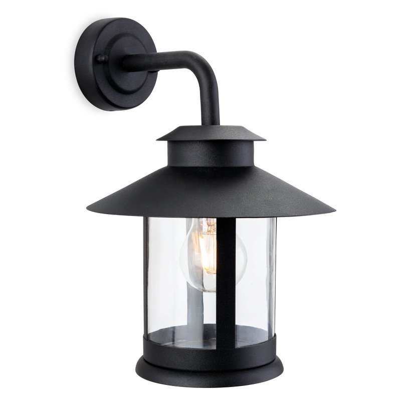 Roma Matte Black 32cm H Outdoor Wall Lantern
