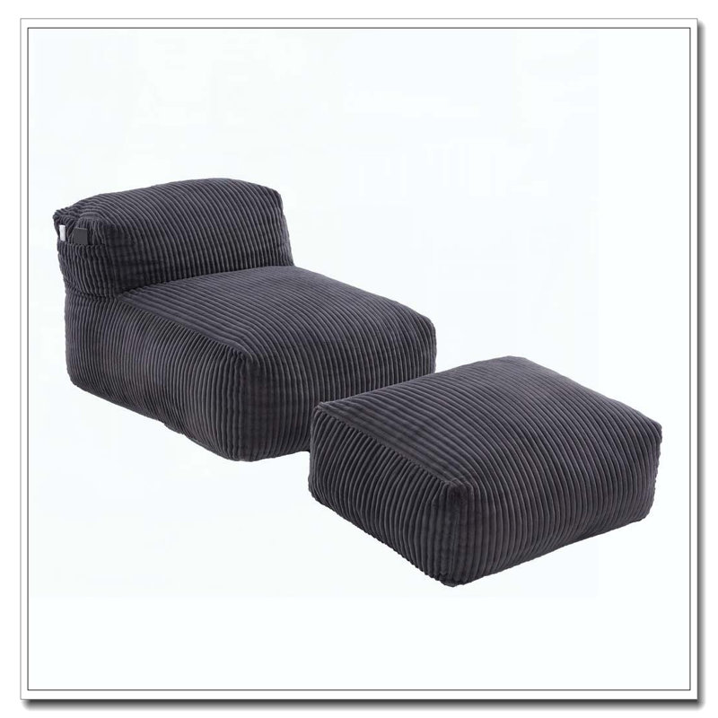 Big Bean Bag Chair, Gris foncé