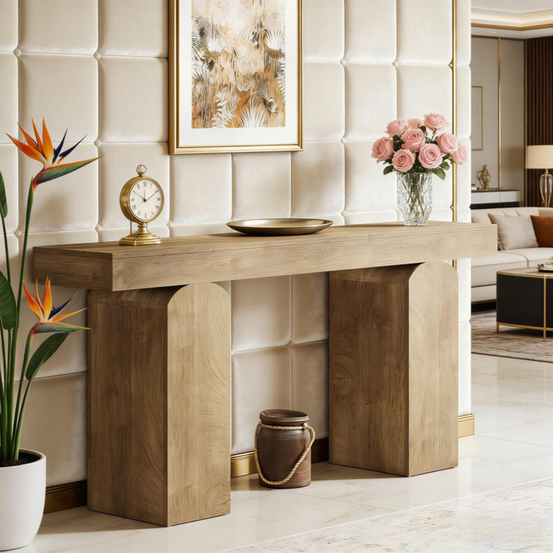 Side Table,Console Table,Entryway Table, Natural, Natural