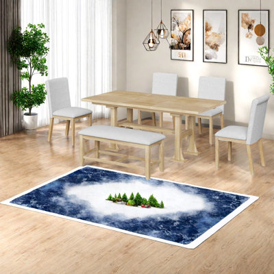 Extendable Dining Table Sets(must Include Both Table And Chair) Wood Farmhouse