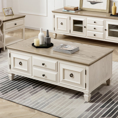 American style vintage storage coffee table