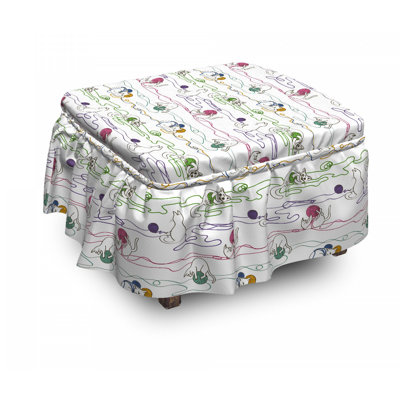 Box Cushion Ottoman Slipcover