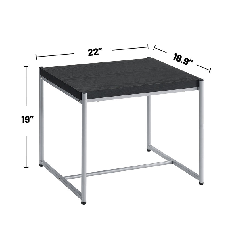 Ensemble de tables basses 3 pièces Aesara, gris, Noir