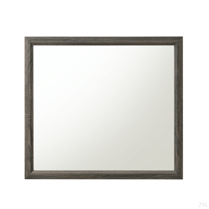 Miroir au fini gris patiné