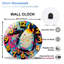Horloge murale colorée pingouin coloré avec art unique - horloge murale 12 po