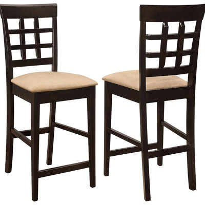 Tabourets à hauteur de comptoir beiges et cappuccino, de 2
