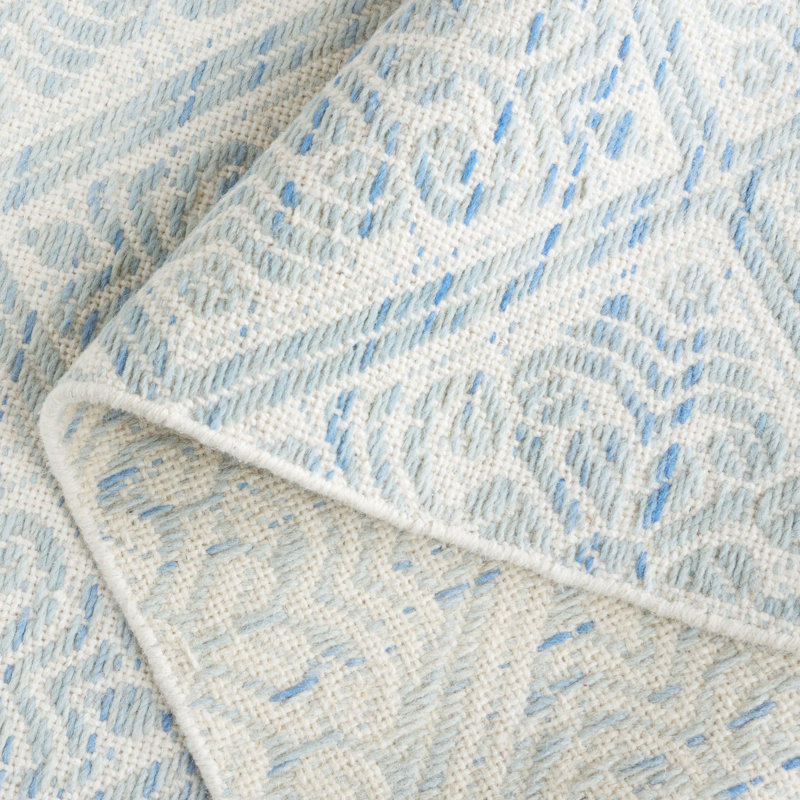 Joce Hand Woven Wool Geometric Rug, Rectangle 5' x 8'