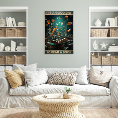 Its A Good Day To Read A Book 1 - 1 Piece Rectangle Graphic Art Print On Wrapped Canvas