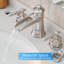 Robinet de salle de bain surdimensionné à 3 trous de 8 pouces en nickel brossé, avec bonde escamotable et poignée à levier double, robinet de meuble-lavabo de type pont, tuyau en nickel, installation