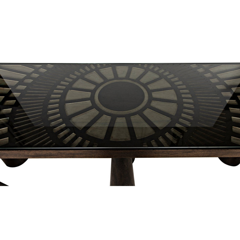 81 in. Glass Console Table