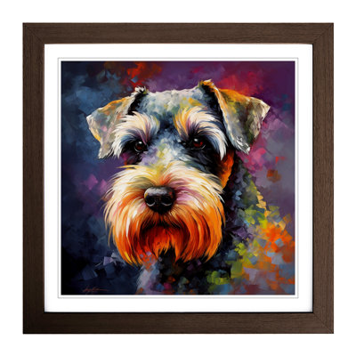 Schnauzer Colour Field - Framed Print
