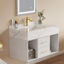 Ensemble de meuble-lavabo mural flottant blanc moderne avec pierre frittée encastrable 35 po Chiverton-1958656429-1958656416-1957807516