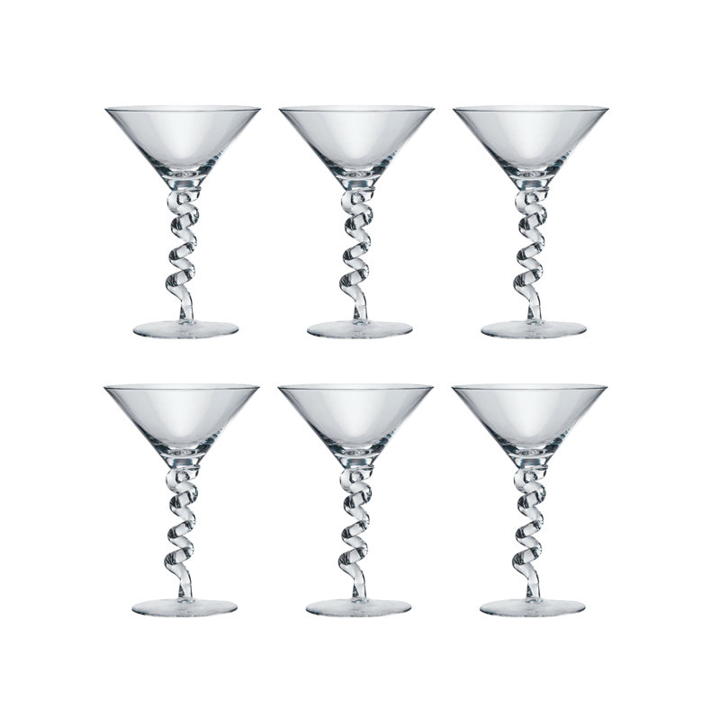 Verres à martini à tige torsadée