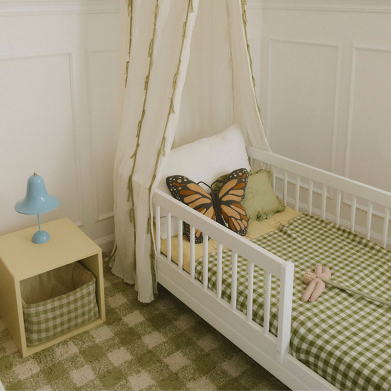 Washable Rug Vichy, Matcha, Rectangle 4' 11" x 5' 11"