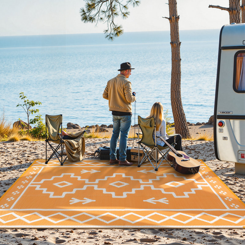 Botho Outdoor Rug Patio Waterproof Reversible Camping Rugs Plastic Straw Rv Rugs for Outside Under Awning Portable Lightweight Carpet for Backyard