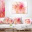 Pink Fractal Abstract - Coussin décoratif imprimé abstrait-30616655-30616658