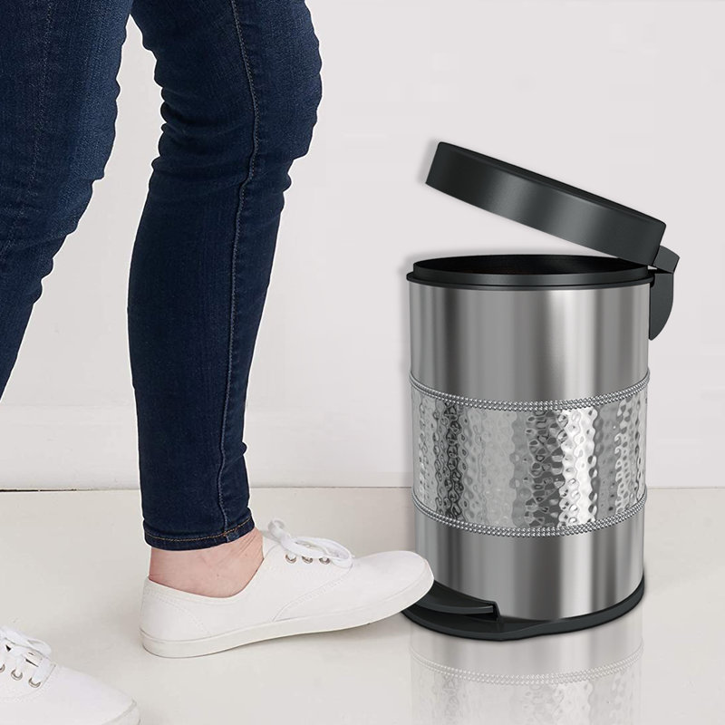 Steel Open Waste Basket - 1.32 Gallons