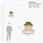 Luminaire suspendu en forme de sablier Waldo
