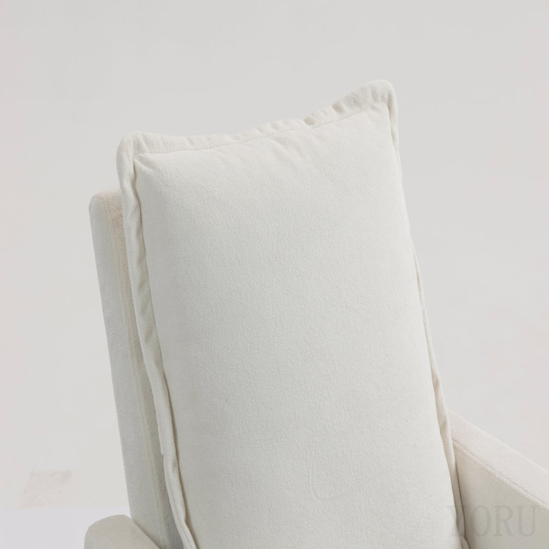 Fauteuil court en peluche, White