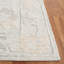 Tapis floral gris / beige en coton touffeté à la main Portville-1254938920