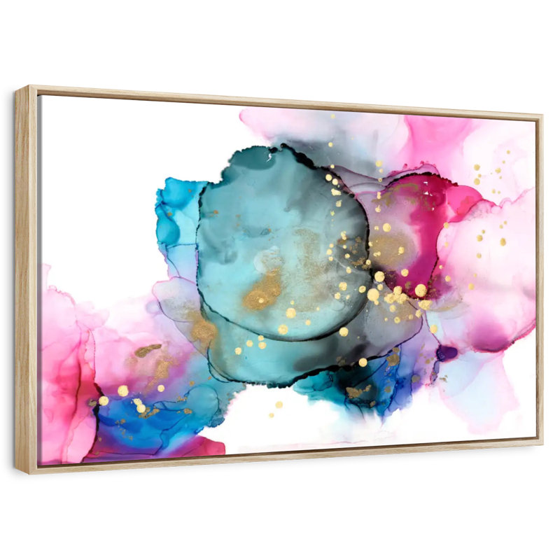 Borealis I, Floating Frame Natural Wood, 37" X 25"