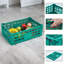 Bac de rangement pliable Containe, caisse à lait pliable de 52 litres, caisse de rangement en plastique robuste empilable avec poignée, rangements de transport pliables pour le rangement de jouets de bureau à domicile-1681315660