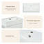 Meuble-lavabo blanc 21,6 po, armoire combinée, lavabo simple en céramique, rangement sur le côté droit