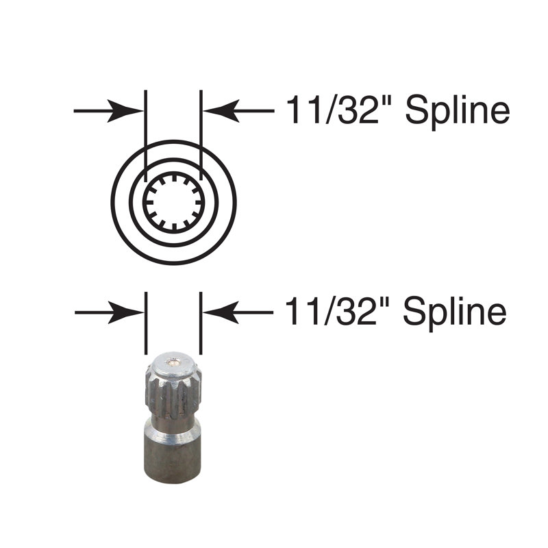 Manivelle pour auvent Prime-Line (paquet simple), Aluminum, H 7,44 po x l 3,82 po x P 0,63 po