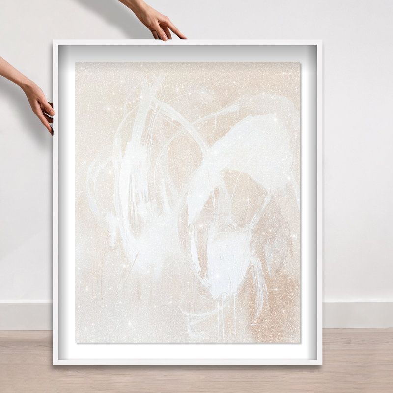 Snowbound Essence II Shadowbox Abstract Print by Oliver Gal, Black Frame, 16 x 20, White Frame, 46.5"H x 37.5"W