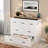Multi-functional Foldable Murphy Bed  With Charging Station And 1 Large Storage Drawer-230405328-230405330