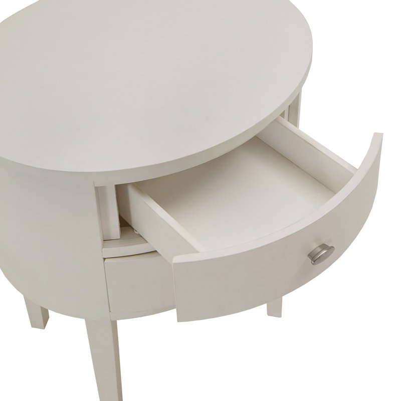 Zaheed 2 - Drawer End Table, White
