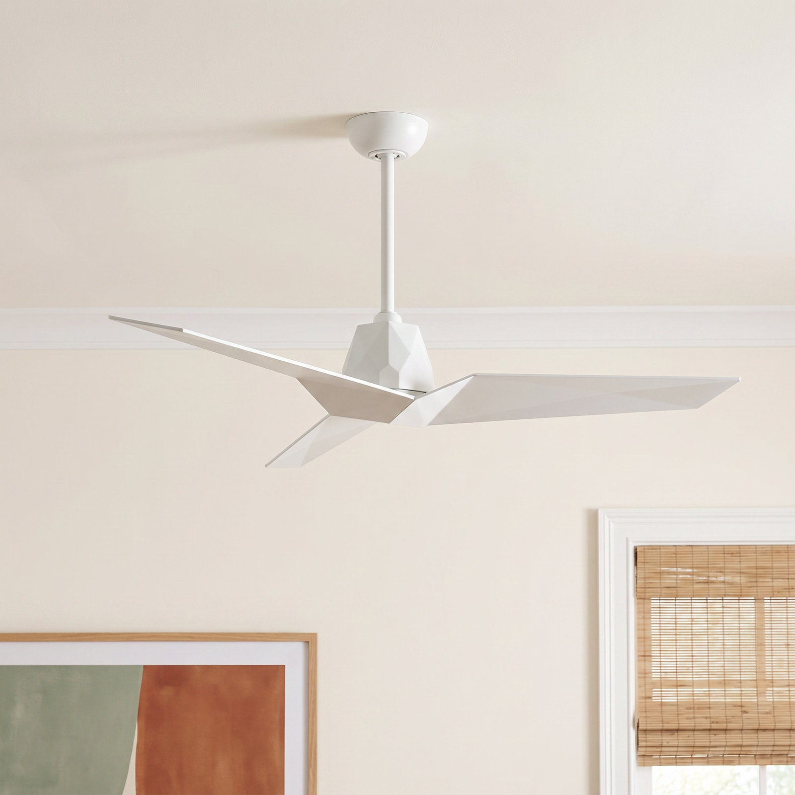 Vortex 60" Smart Ceiling Fan, Gloss White
