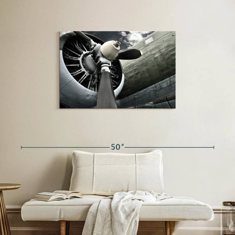 Mehar Black Propeller, 24" H x 36" W