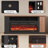 70" Fireplace Tv Stand with Glass Electric Fireplace For Tvs Up To 80"