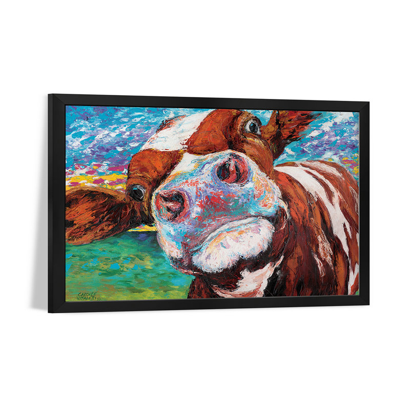 «Curious Cow I» par Carolee Vitaletti, H 16 po x l 24 po