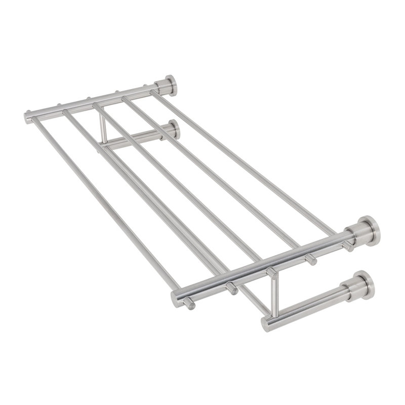 Minimal 4 Wall Mounted Towel Rack, Brushed Stainless Steel