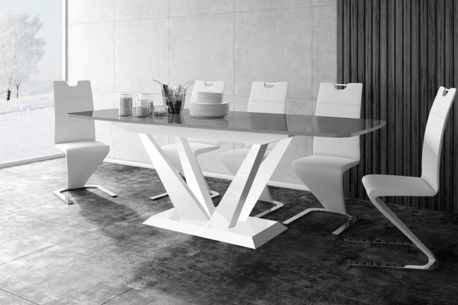 Orren Ellis Adamm Extendable Pedestal Dining Table | Wayfair