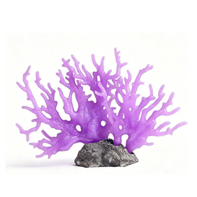 Plastics Fake Coral Aquarium Fake Sea Branch Soft Plastic Handmade With Base For Saltwater Tank Decor