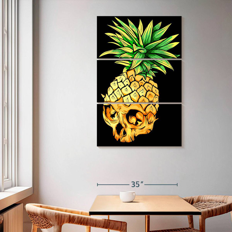 Kerner Pineapple Skull, 65" H x 42" W