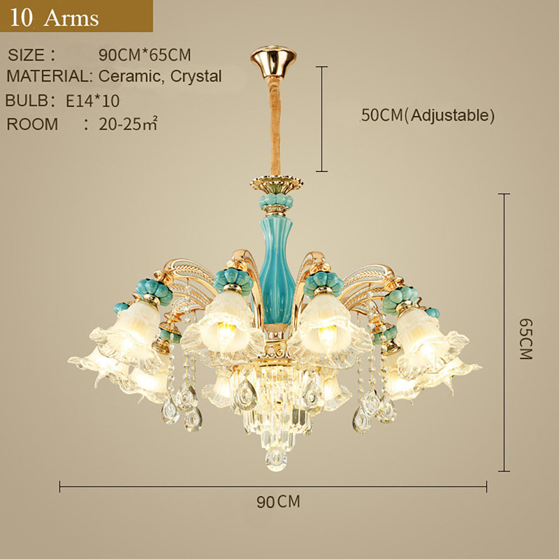 Kiska 10 - Light Crystal Chandelier