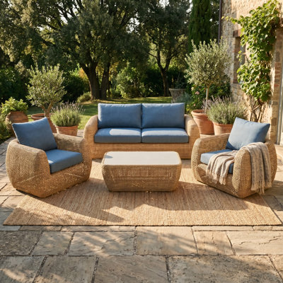 Ensemble de sièges de patio 4 pièces Sydney Sunbrella® - toile denim Sydney